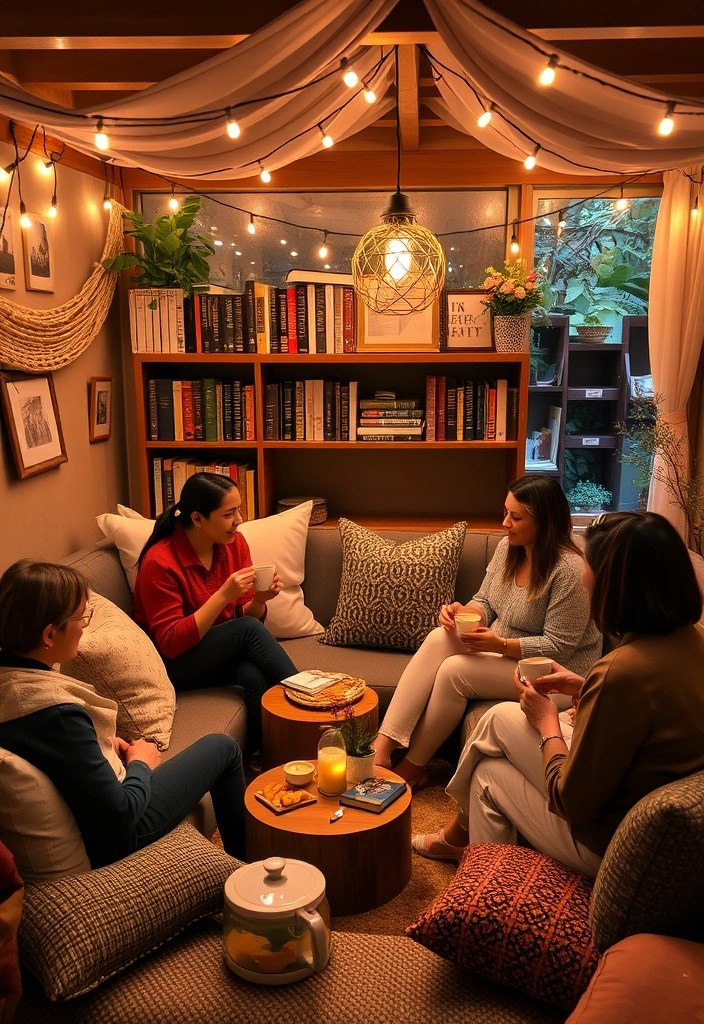 17 Unforgettable Nesting Party Themes That Will Wow Your Guests (You Won't Believe #9!) - 5. Cozy Book Club