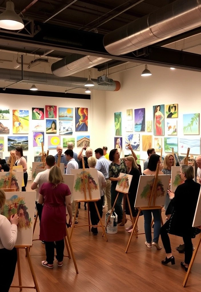 17 Unforgettable Nesting Party Themes That Will Wow Your Guests (You Won't Believe #9!) - 7. Wine and Paint Night