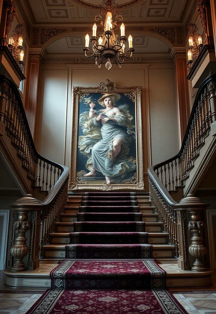 18 Opulent Rococo Decor Ideas That Will Leave Your Guests Speechless! - 11. Grand Staircases