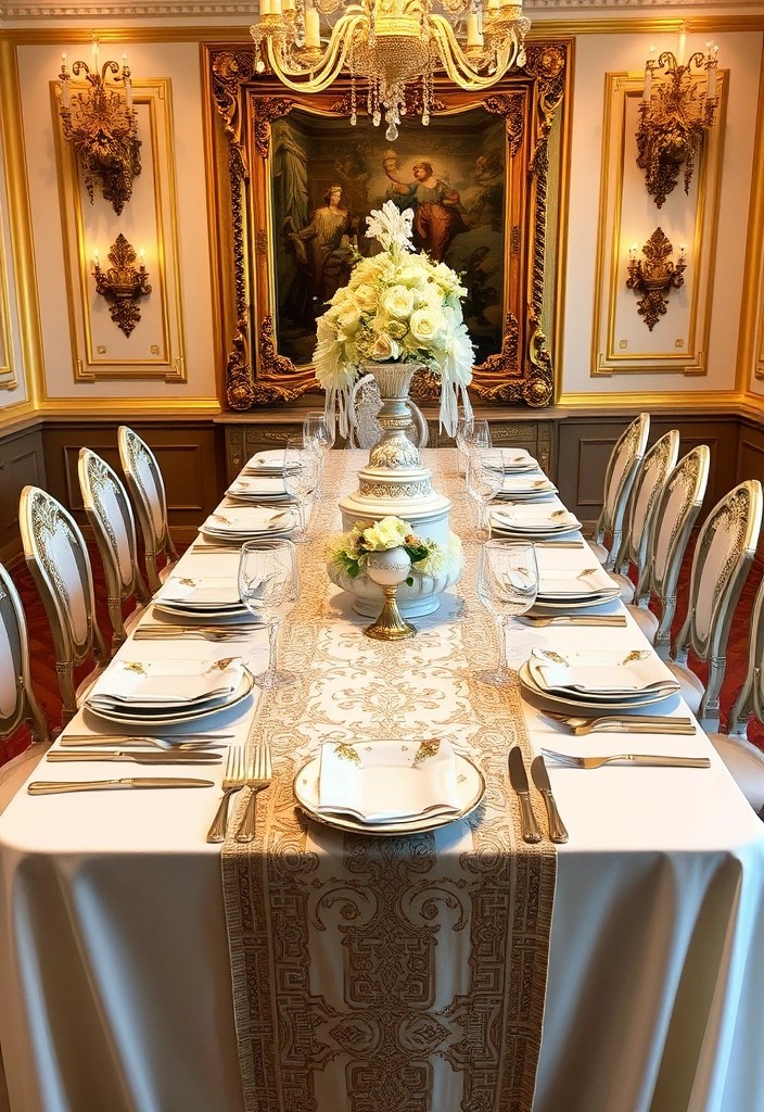 18 Opulent Rococo Decor Ideas That Will Leave Your Guests Speechless! - 13. Elegant Table Settings