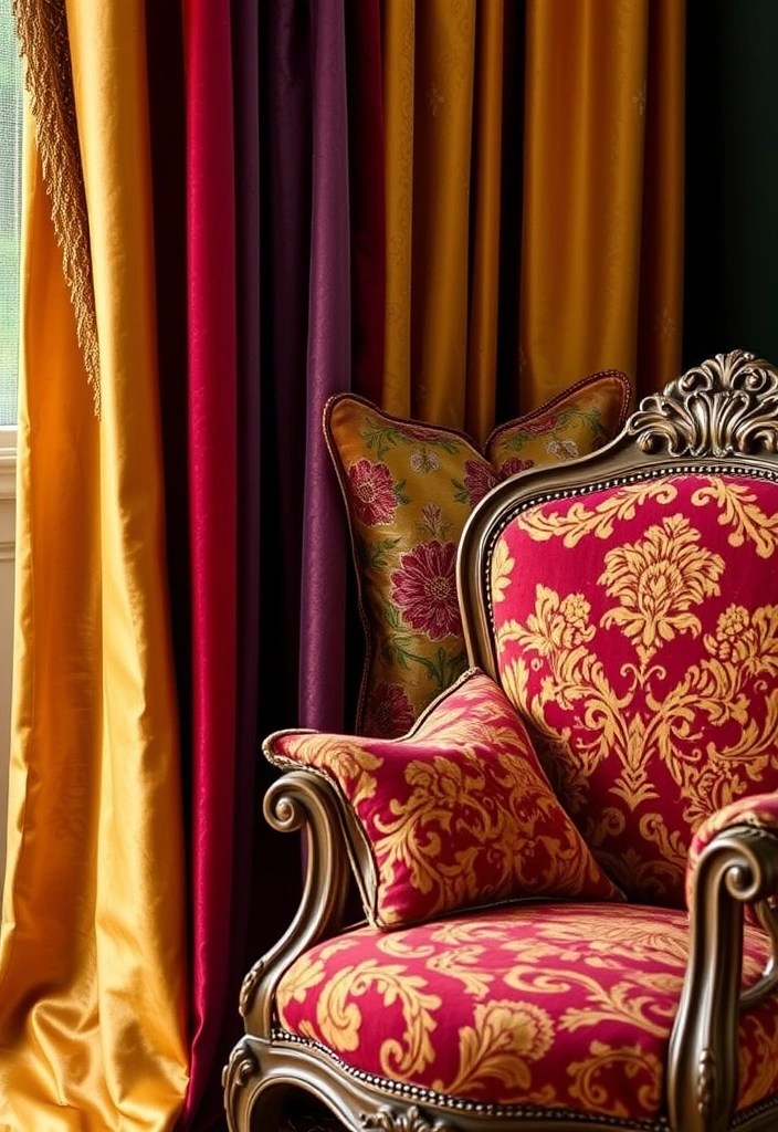 18 Opulent Rococo Decor Ideas That Will Leave Your Guests Speechless! - 3. Luxurious Textiles