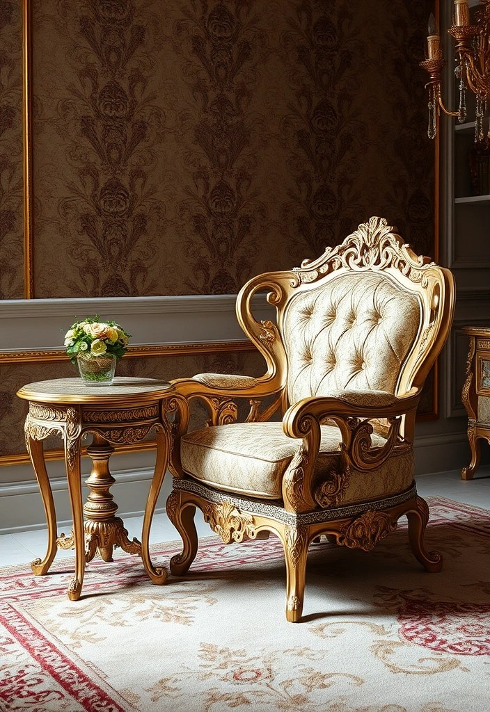 18 Opulent Rococo Decor Ideas That Will Leave Your Guests Speechless! - 4. Decorative Furniture