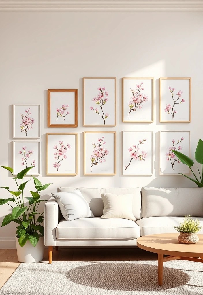 20 Cherry Decor Ideas That’ll Make Your Home Feel Like a Summer Paradise! - 1. Cherry Blossom Wall Art