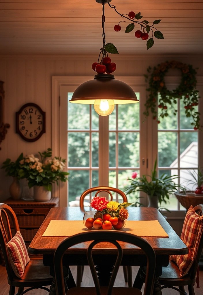 20 Cherry Decor Ideas That’ll Make Your Home Feel Like a Summer Paradise! - 13. Cherry-Themed Lighting