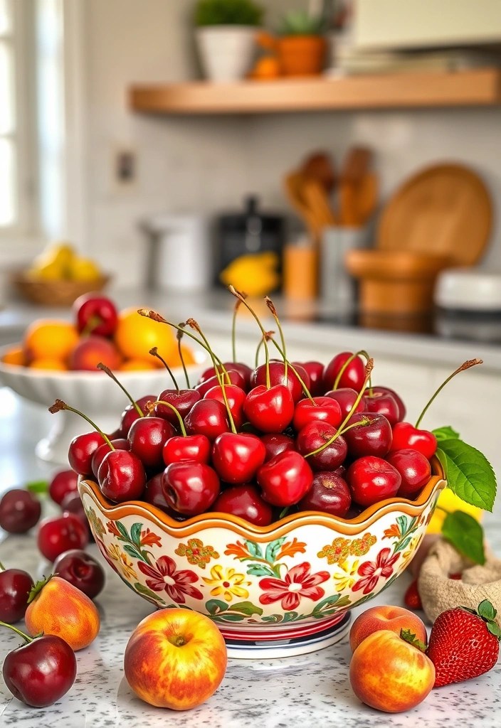 20 Cherry Decor Ideas That’ll Make Your Home Feel Like a Summer Paradise! - 3. Cherry Fruit Bowls
