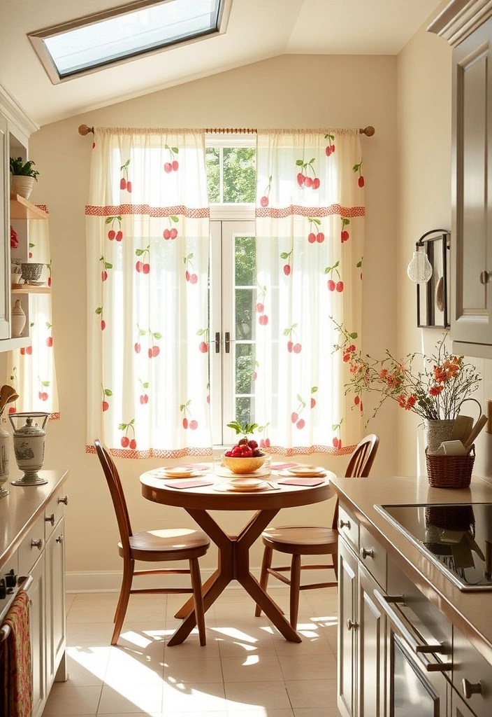 20 Cherry Decor Ideas That’ll Make Your Home Feel Like a Summer Paradise! - 4. Cherry-Patterned Curtains