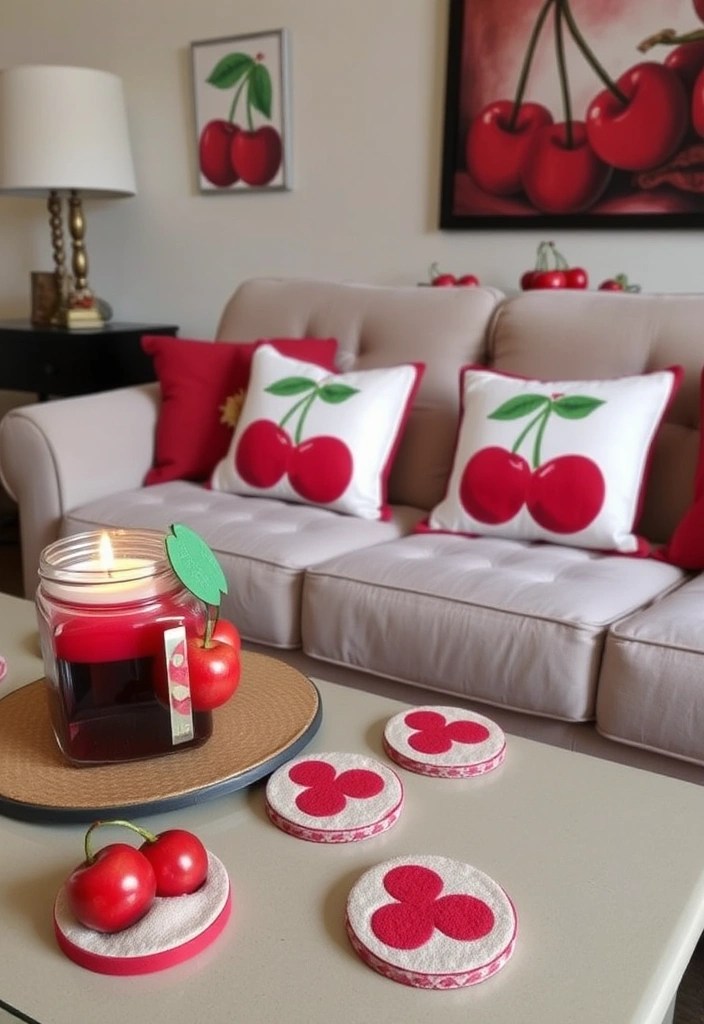 20 Cherry Decor Ideas That’ll Make Your Home Feel Like a Summer Paradise! - 5. Cherry Decor Accents