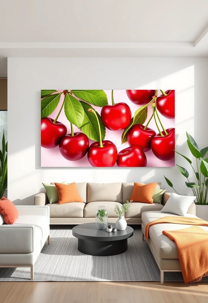 20 Cherry Decor Ideas That’ll Make Your Home Feel Like a Summer Paradise! - 8. Cherry-Themed Artwork