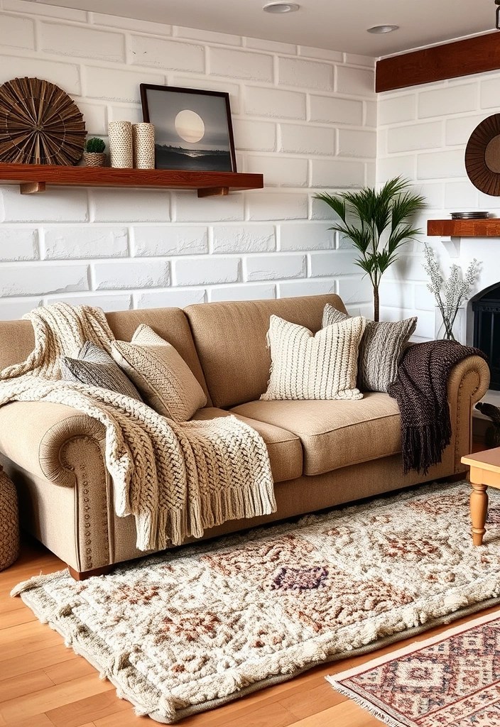 20 Living Room Ideas That'll Make You Never Want to Leave (#15 Is a Game Changer!) - 13. Layered Textures