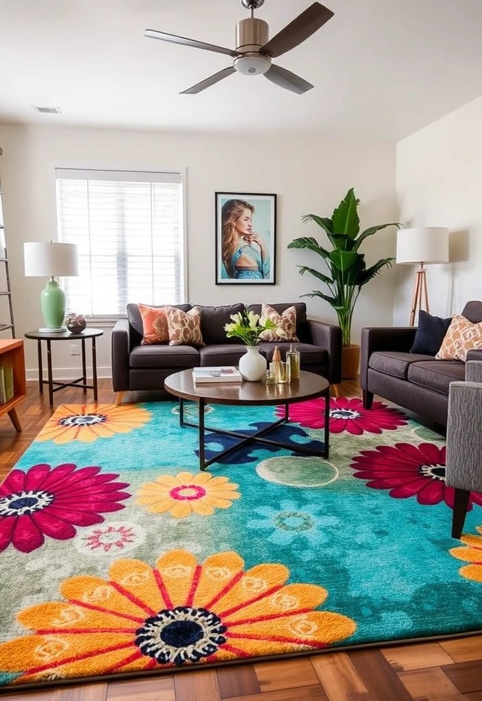 20 Living Room Ideas That'll Make You Never Want to Leave (#15 Is a Game Changer!) - 18. Stylish Rugs as Focal Points