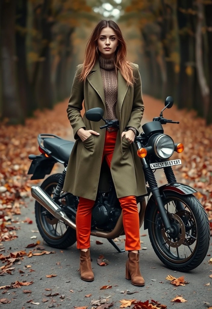 20 Stunning Boho Motorcycle Outfits That Will Turn Heads on the Road! - 6. Earthy Tones
