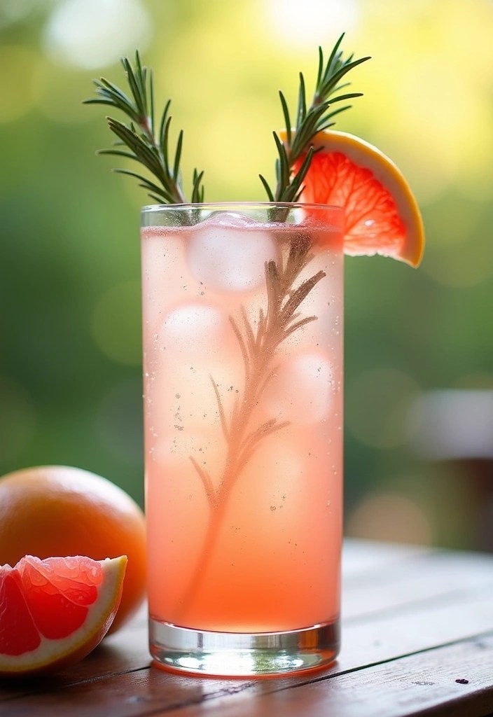 21 Signature Cocktails You Must Try at Your Next Party (Your Guests Will Love #10!) - 11. Grapefruit Rosemary Spritzer