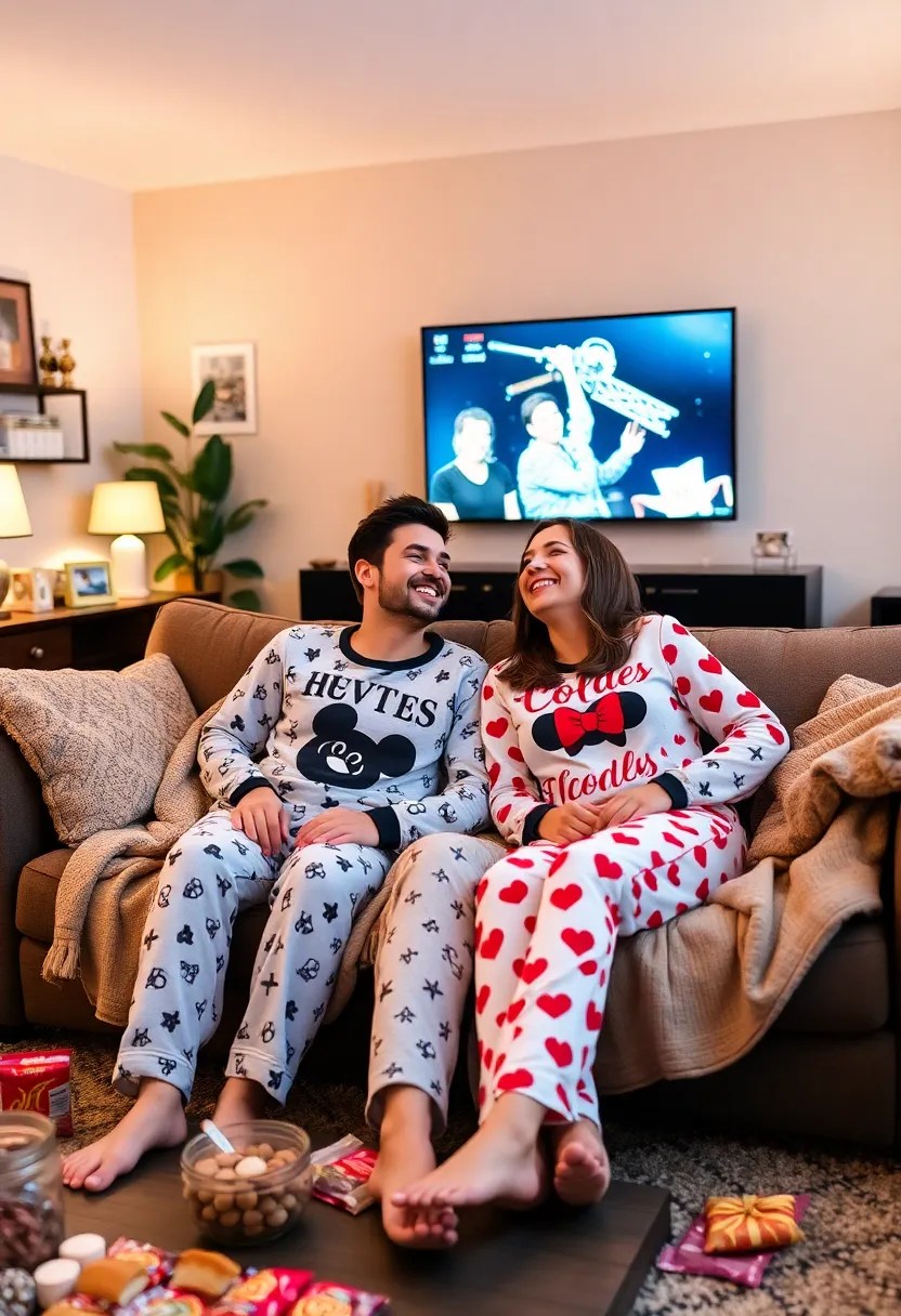 25 Adorable Matching Outfits for Couples That Will Make Everyone Swoon! - 14. Cozy Home: Matching Pajamas