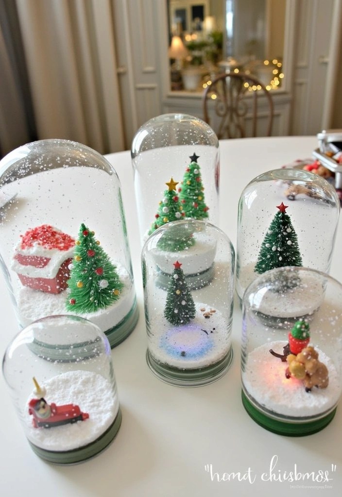 25 Incredibly Easy Holiday Decor Ideas That'll Transform Your Home in Minutes! - 10. DIY Snow Globes