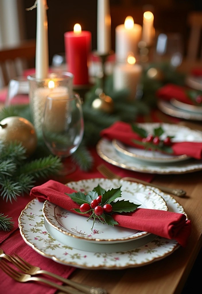 25 Incredibly Easy Holiday Decor Ideas That'll Transform Your Home in Minutes! - 13. Holiday-themed Table Settings
