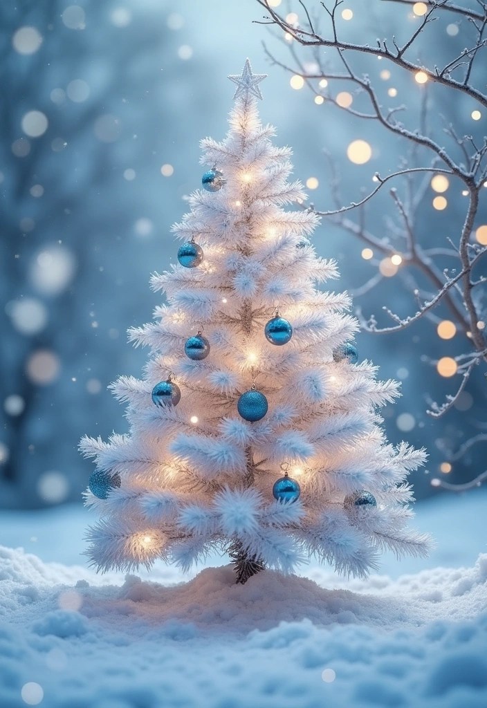 25 Incredibly Easy Holiday Decor Ideas That'll Transform Your Home in Minutes! - 9. Snowy White Tree