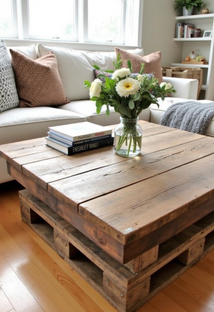 25 Stunning DIY Home Decor Ideas That'll Transform Your Space (You Won't Believe #17!) - 1. Upcycled Pallet Coffee Table
