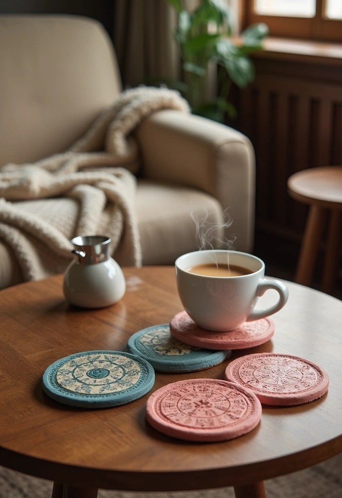 25 Stunning DIY Home Decor Ideas That'll Transform Your Space (You Won't Believe #17!) - 18. Personalized Coasters