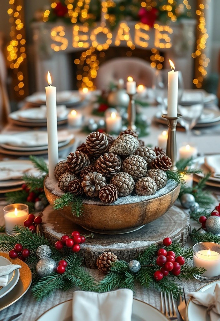 25 Stunning Holiday Decorations That'll Make You the Hostess with the Mostess! - 1. DIY Pinecone Centerpieces