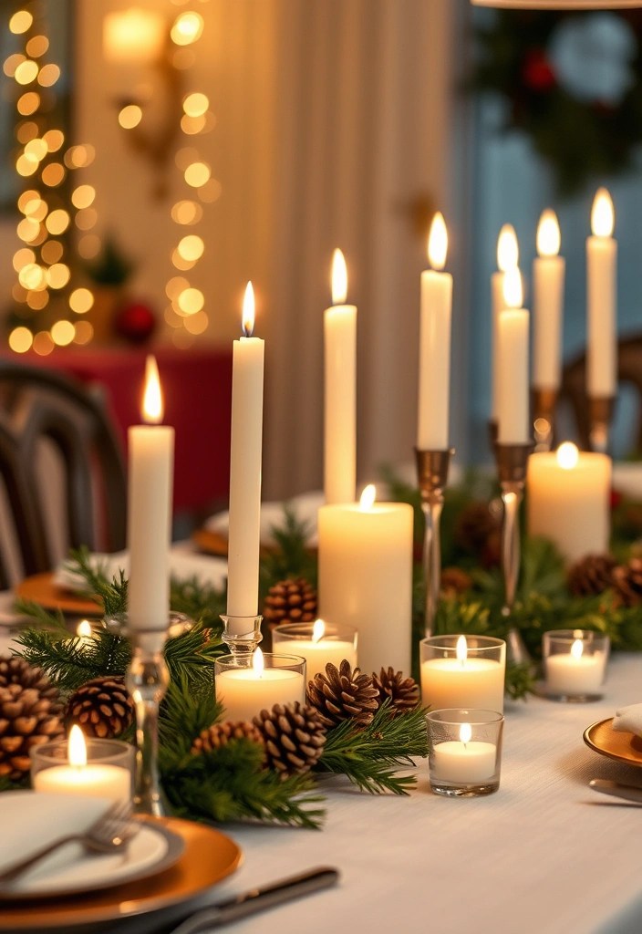 25 Stunning Holiday Decorations That'll Make You the Hostess with the Mostess! - 9. Festive Candle Arrangements